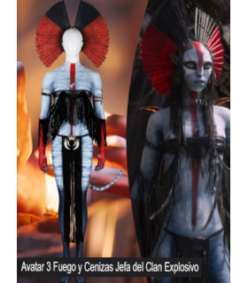 Cosplay Avatar 3 Jefa Clan de la Ceniza | Fuego y Cenizas Premium