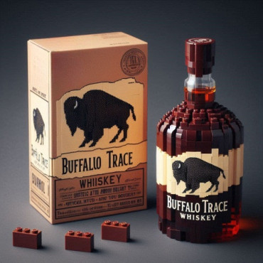 Set de Construcción Botella de Vino con Estante - Bloques de Construcción Coleccionables para Adultos