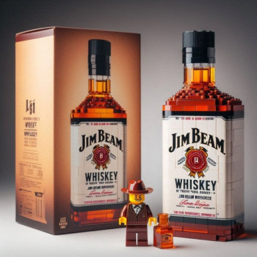 Set de Construcción Botella de Vino con Estante - Bloques de Construcción Coleccionables para Adultos