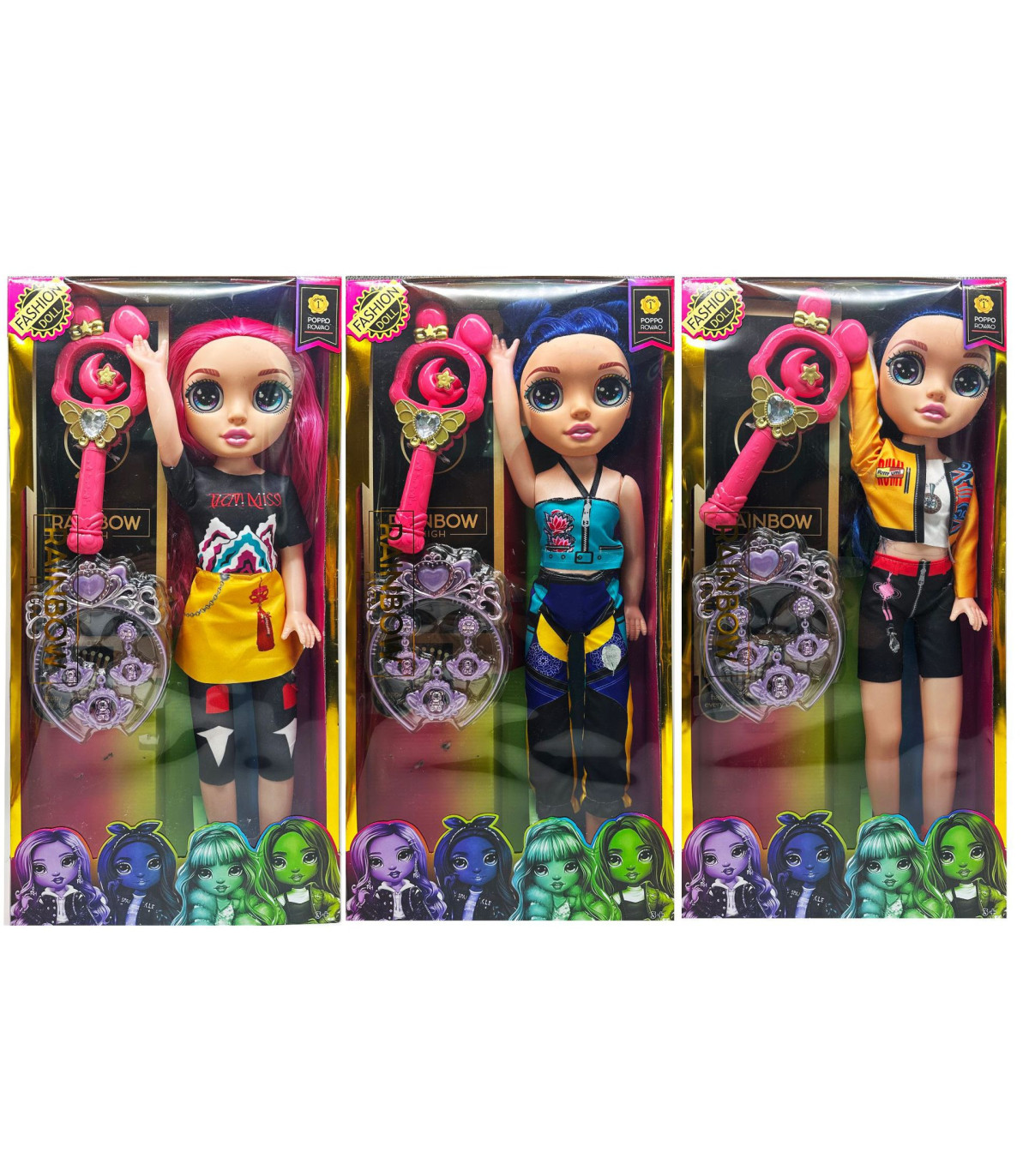 Huntrix K-Pop Demon Hunters: Figuras Zoe, Mira y Rumi | PVC
