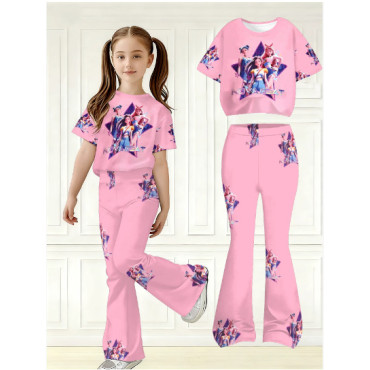 Set de Camiseta y pantalón Huntrix 🌟 Moda Primavera, Verano y Otoño