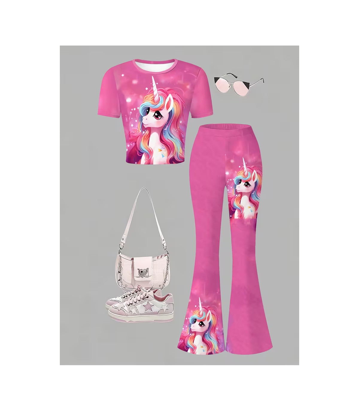 Conjunto Unicornio Niña 🦄 Pack 4 Piezas con Accesorios