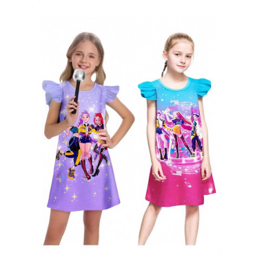 👗 Vestido K-Pop Niña "Demon Hunters" | Estilo Idol Coreano