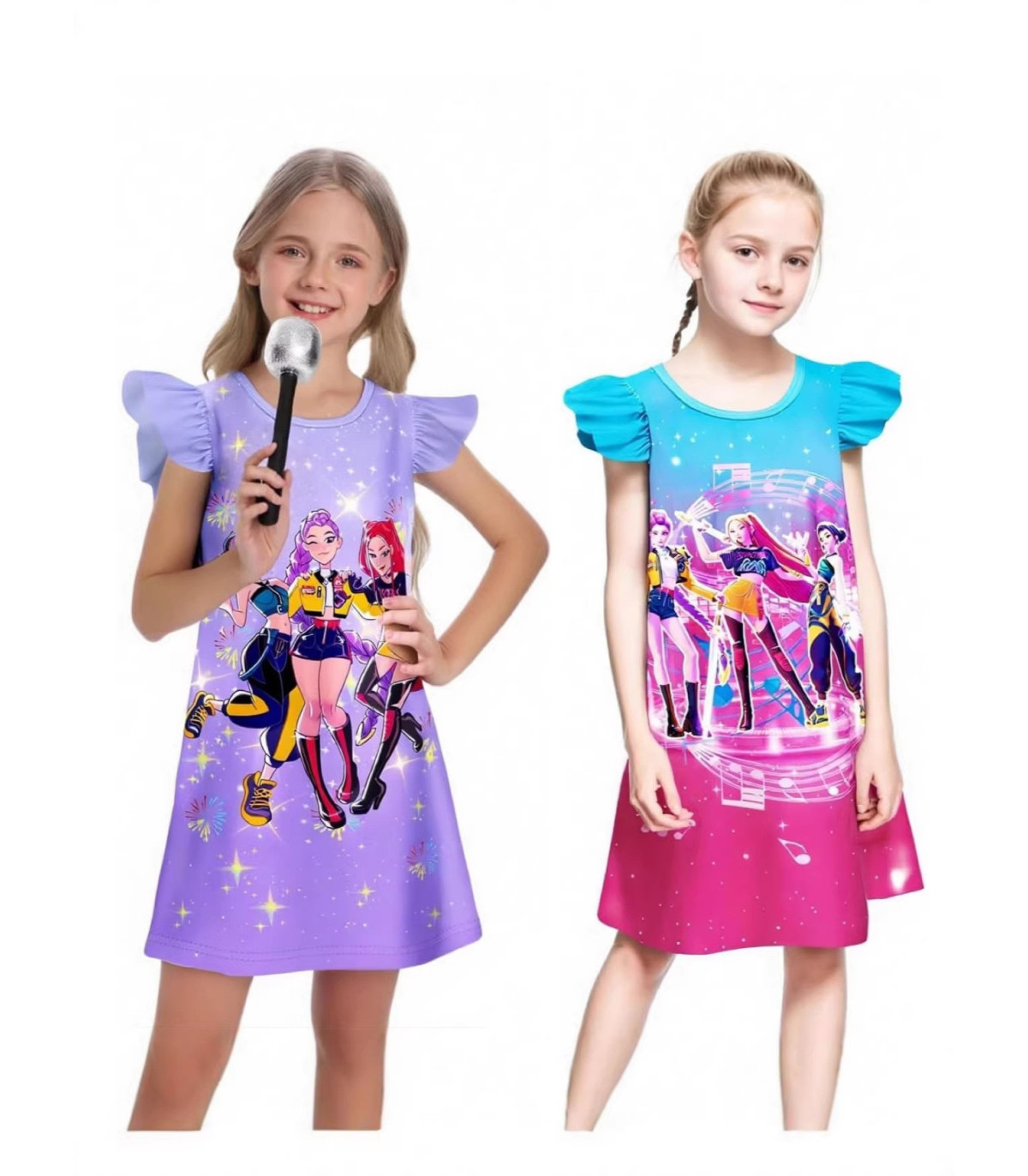 👗 Vestido K-Pop Niña "Demon Hunters" | Estilo Idol Coreano