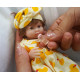 Mini muñeca bebé reborn silicona 15 cm realista ojos abiertos barata 49,99€