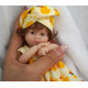 Mini muñeca bebé reborn silicona 15 cm realista ojos abiertos barata 49,99€