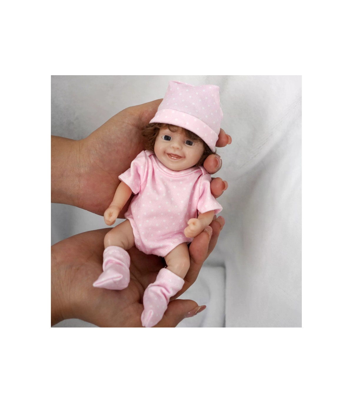 Muñecos gemelos bebé reborn silicona 15 cm con ropa regalo barato 49,99€