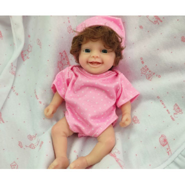 Muñecos gemelos bebé reborn silicona 15 cm con ropa regalo barato 49,99€