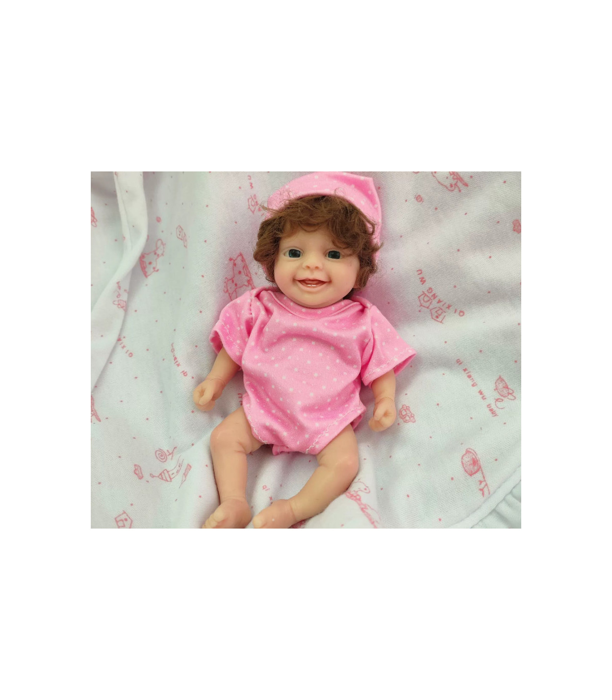 Muñecos gemelos bebé reborn silicona 15 cm con ropa regalo barato 49,99€