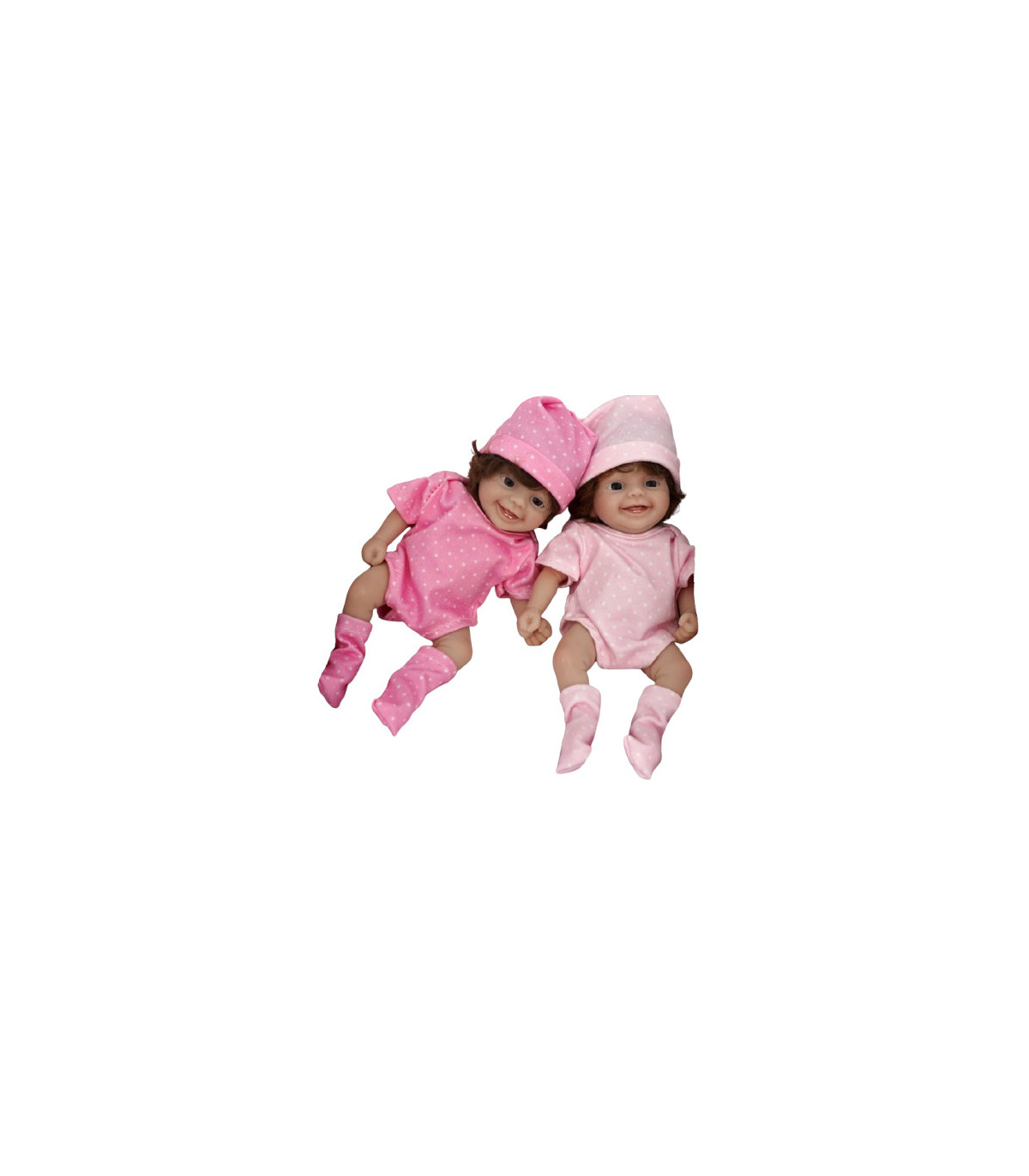 Muñecos gemelos bebé reborn silicona 15 cm con ropa regalo barato 49,99€