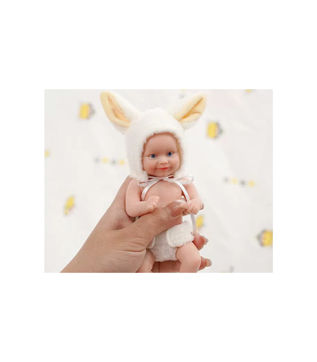 Muñeca bebé reborn silicona sólida 15,2 cm Maddie con vestido regalo 49,99€