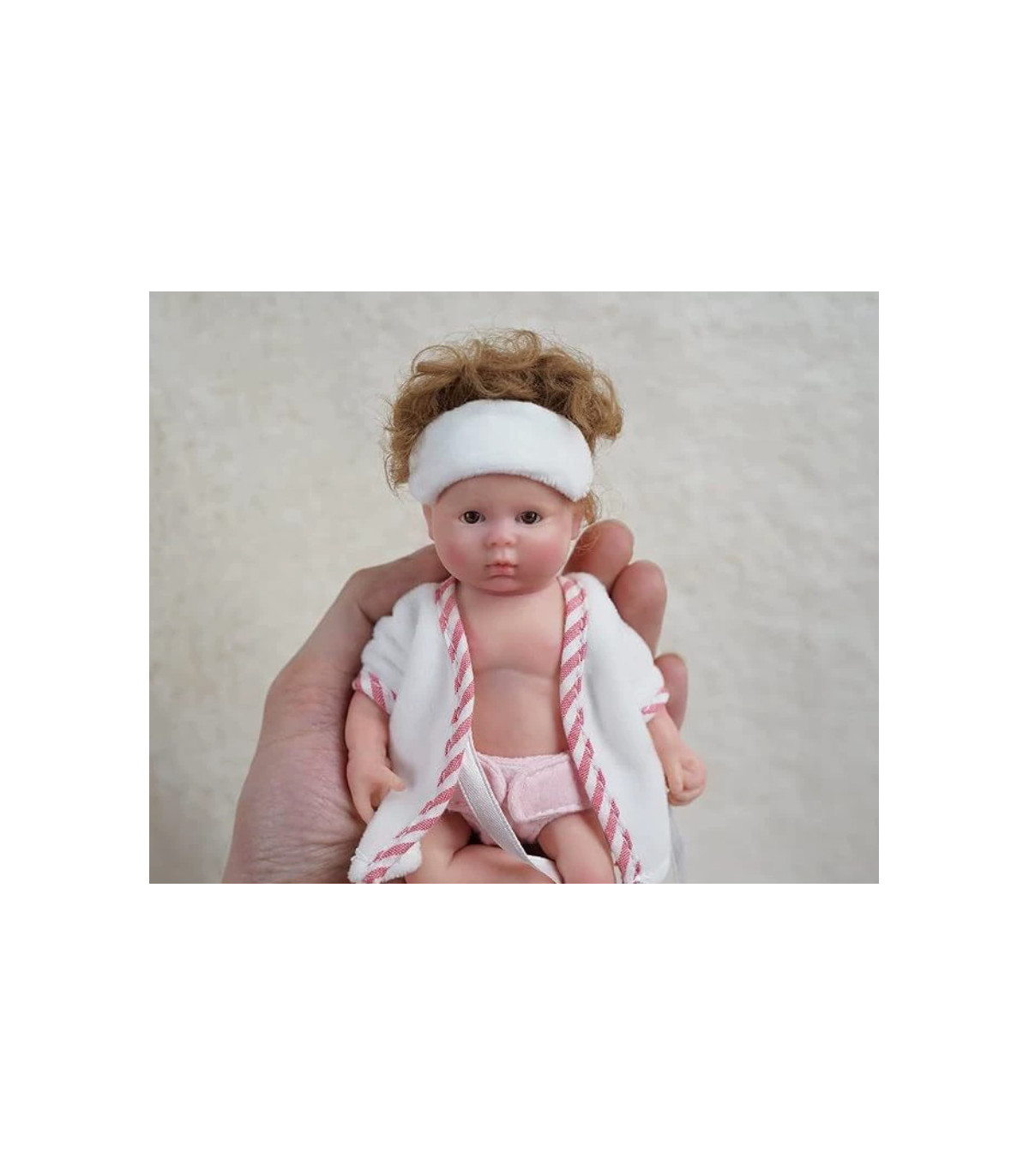 Muñeca bebé reborn silicona sólida 15,2 cm Maddie con vestido regalo 49,99€