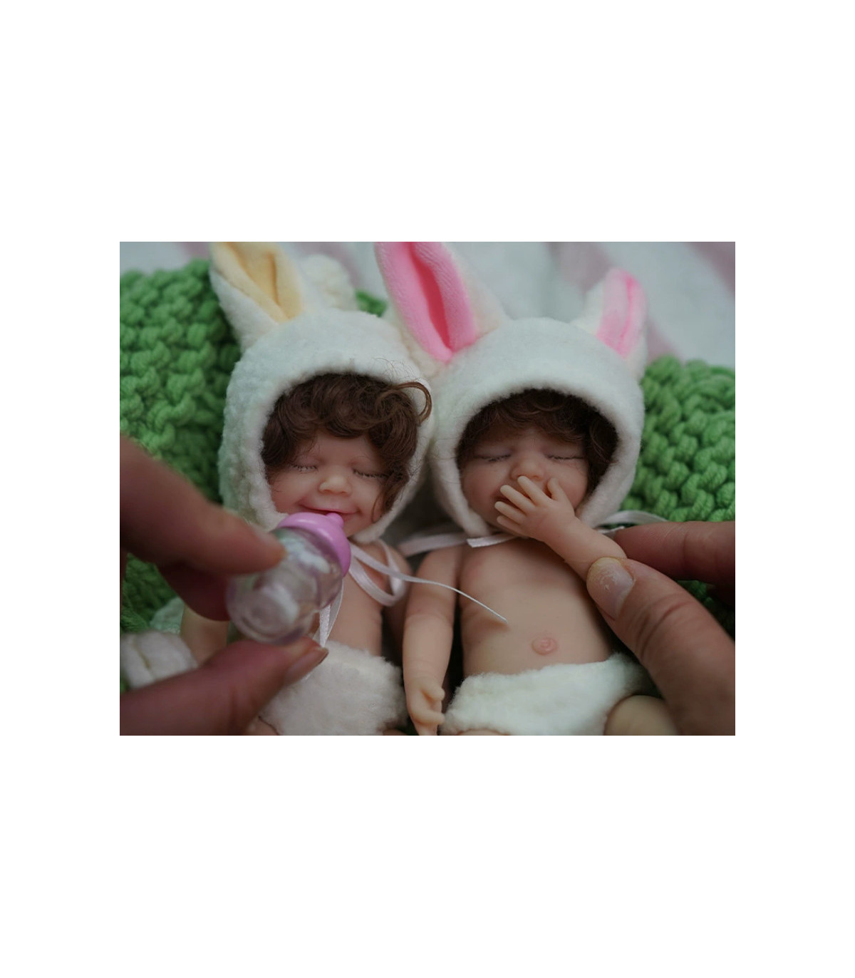 Muñeca bebé reborn silicona sólida 15,2 cm Maddie con vestido regalo 49,99€