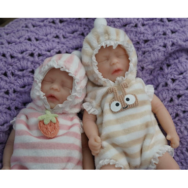 Muñeca bebé reborn silicona sólida 15,2 cm Maddie con vestido regalo 49,99€