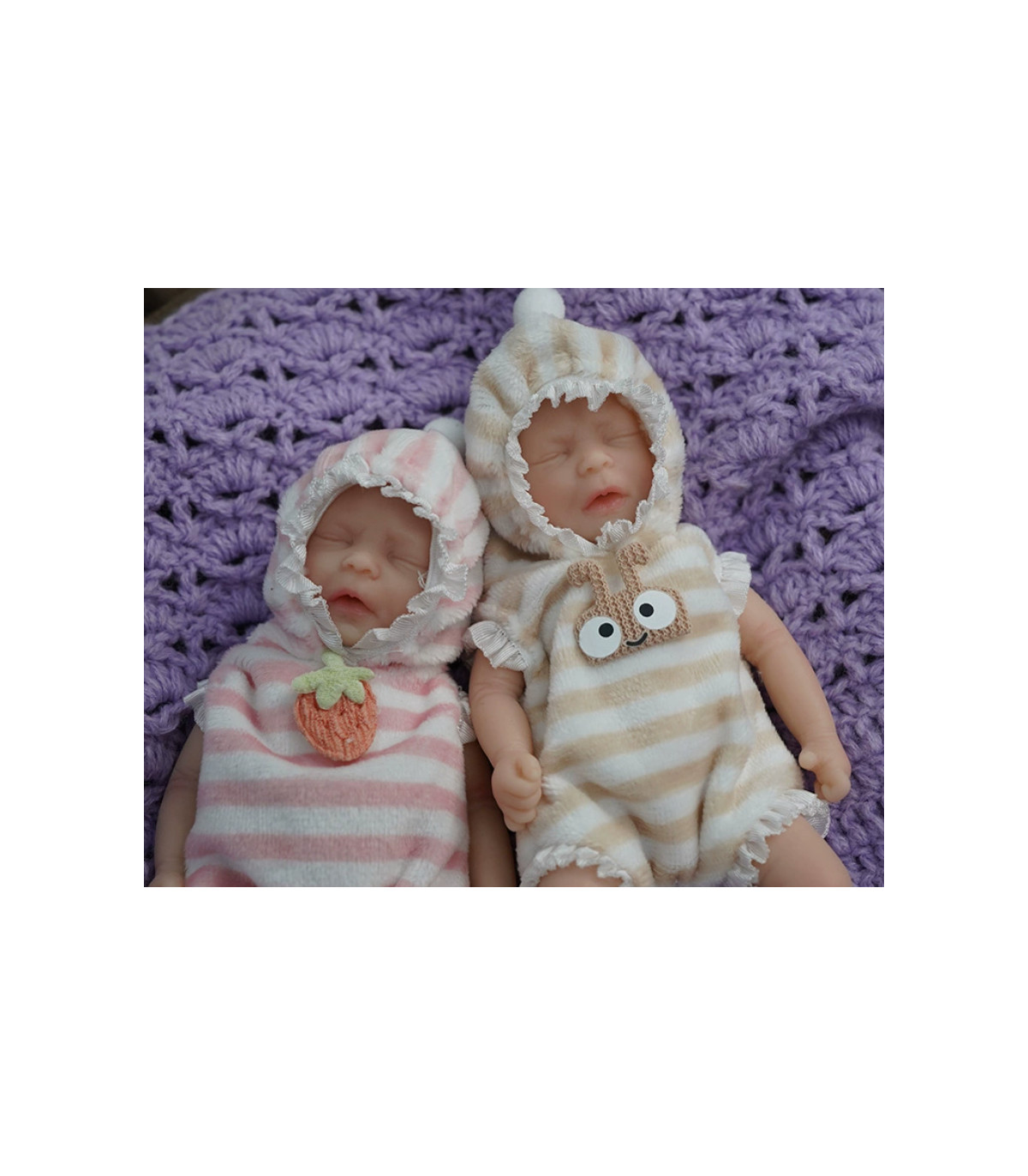 Muñeca bebé reborn silicona sólida 15,2 cm Maddie con vestido regalo 49,99€