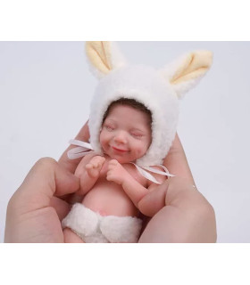 Muñeca reborn silicona 15 cm lavable realista con ropa intercambiable 49,99€