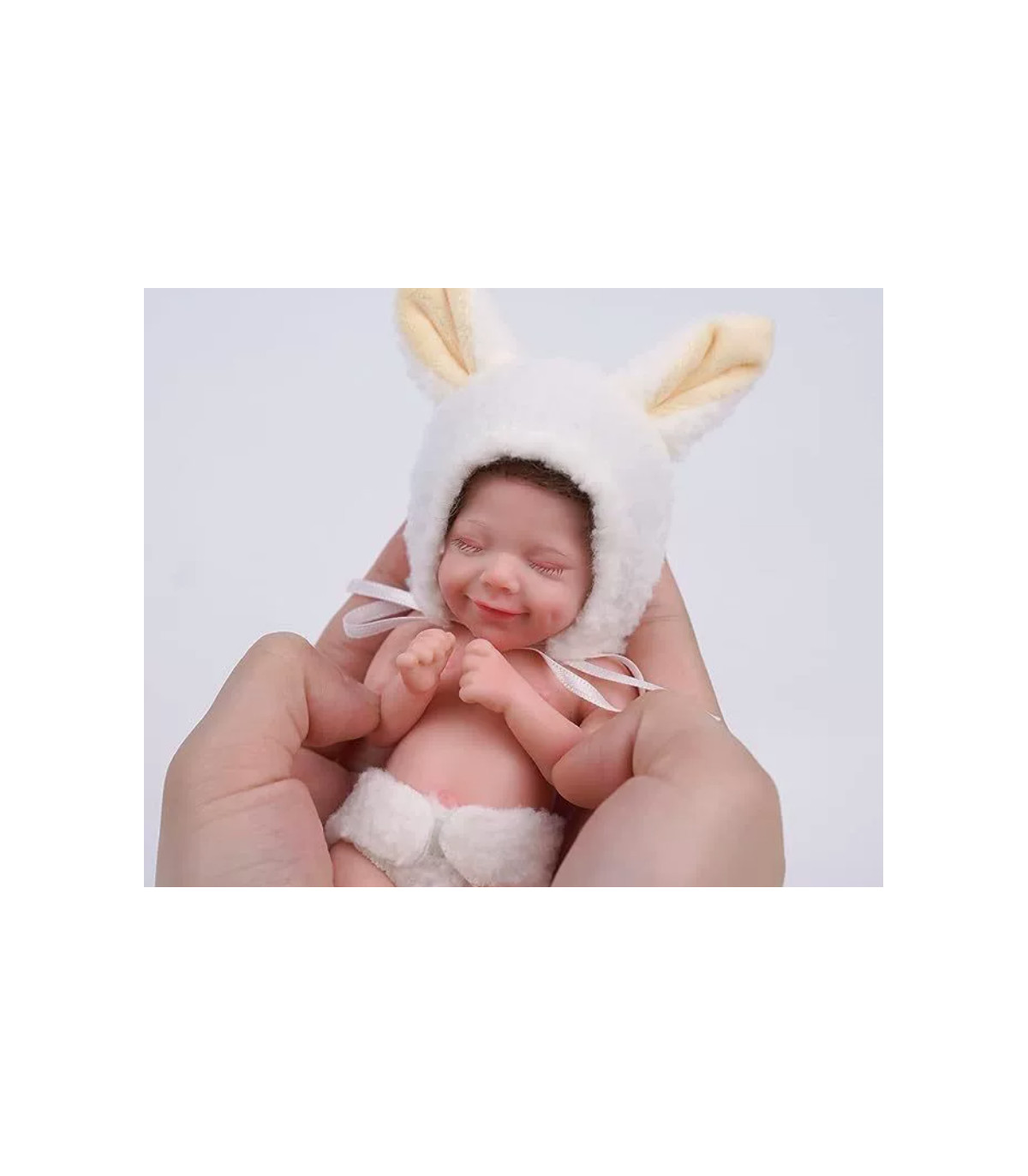 Muñeca reborn silicona 15 cm lavable realista con ropa intercambiable 49,99€