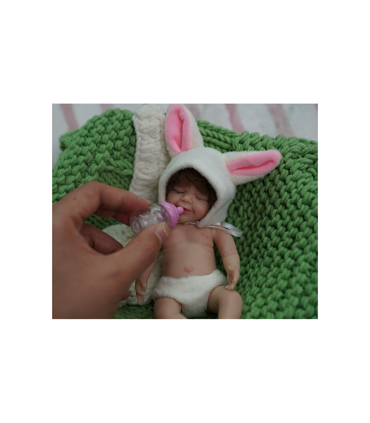 Muñeca reborn silicona 15 cm lavable realista con ropa intercambiable 49,99€