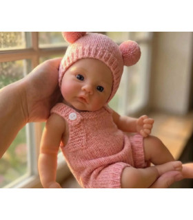 Muñeca Meadow reborn 30 cm Q elastic realista con suéter rosa 149,99€