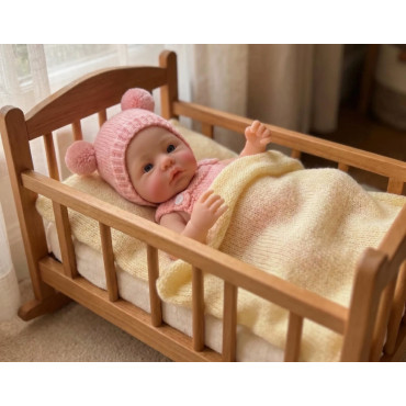Muñeca Meadow reborn 30 cm Q elastic realista con suéter rosa 149,99€