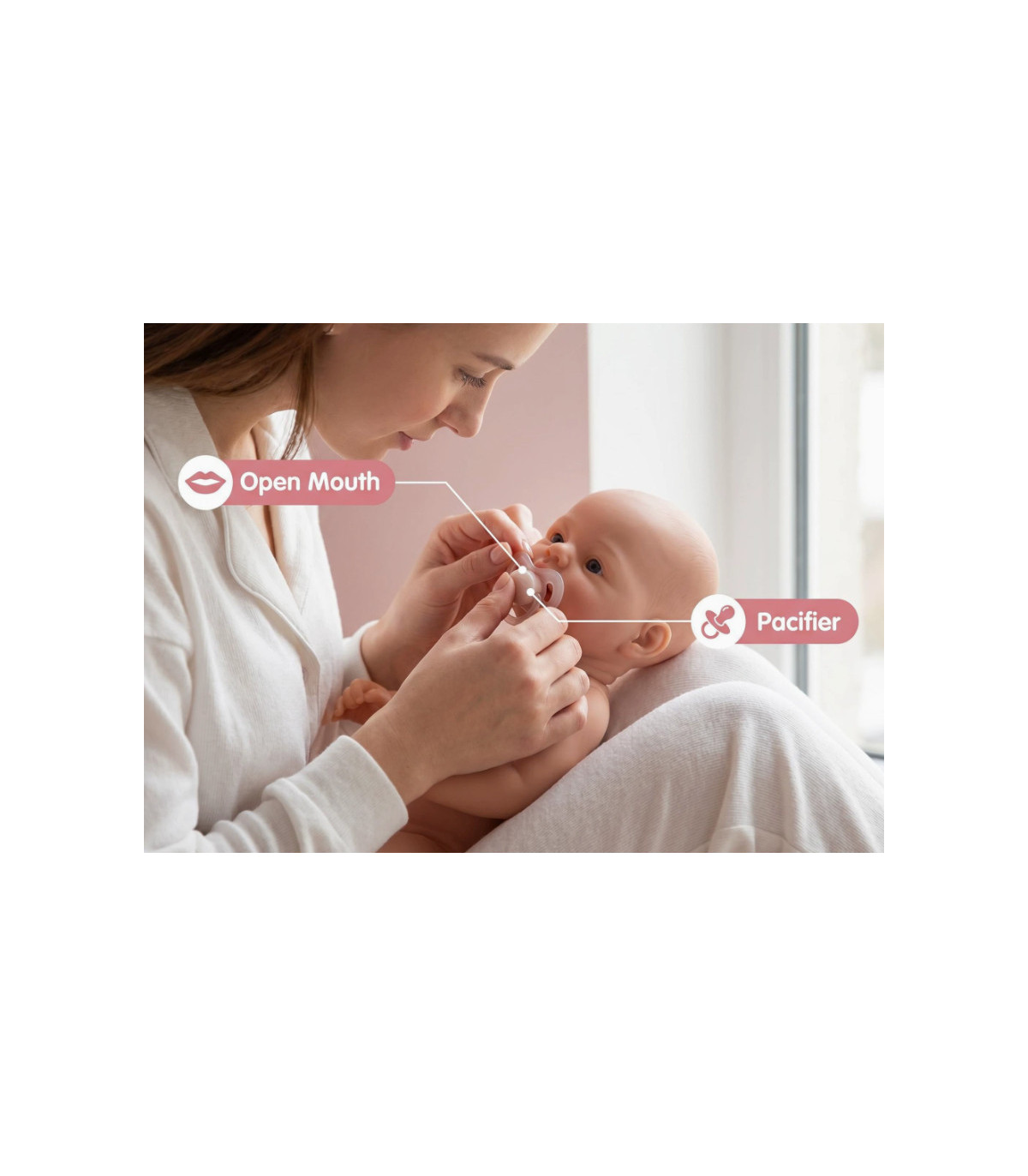 Muñeca Meadow reborn 30 cm Q elastic realista con suéter rosa 149,99€