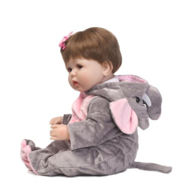 bebe reborn con disfraz de elefante