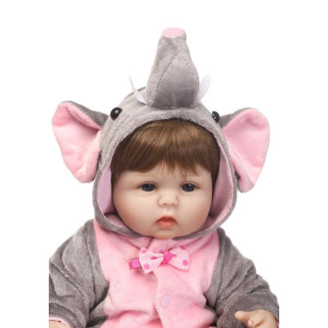 bebe reborn con disfraz de elefante