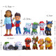 nuevo lote de 12 figuras de la patrulla canina  con tracker y everest