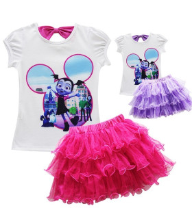 conjunto camiseta y falda tutu vampirina