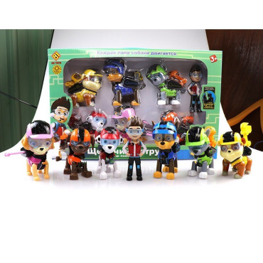 7 figuras juguetes niños juguete patrulla canina  con gafas