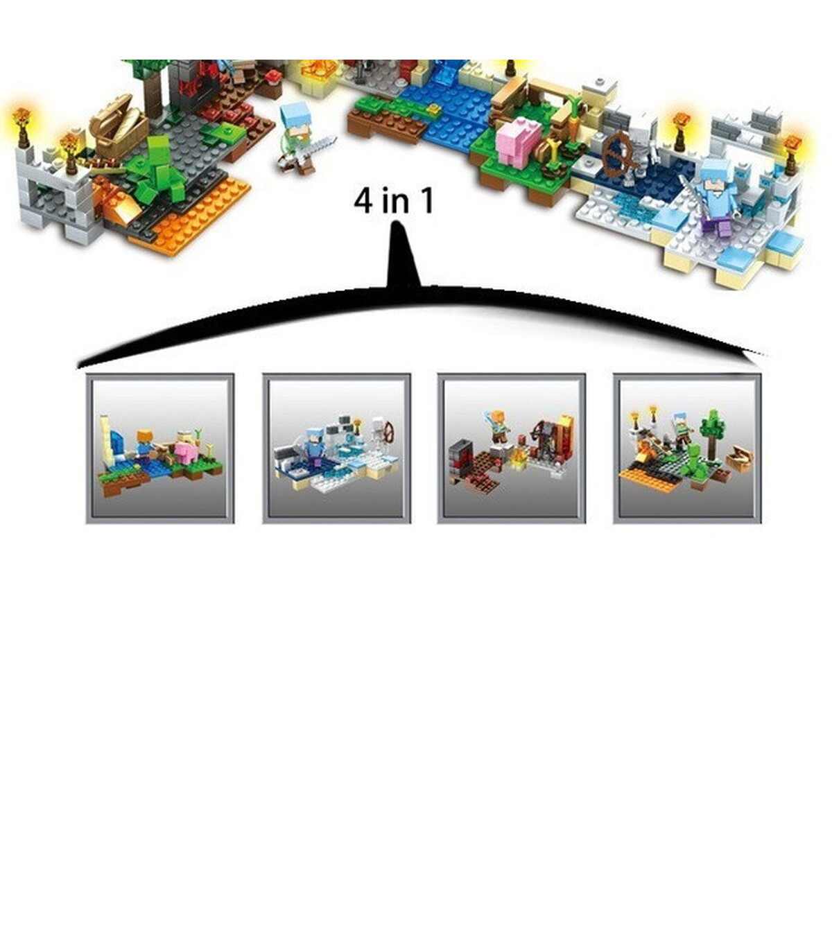lote mi mundo  de minecraft 408 piezas