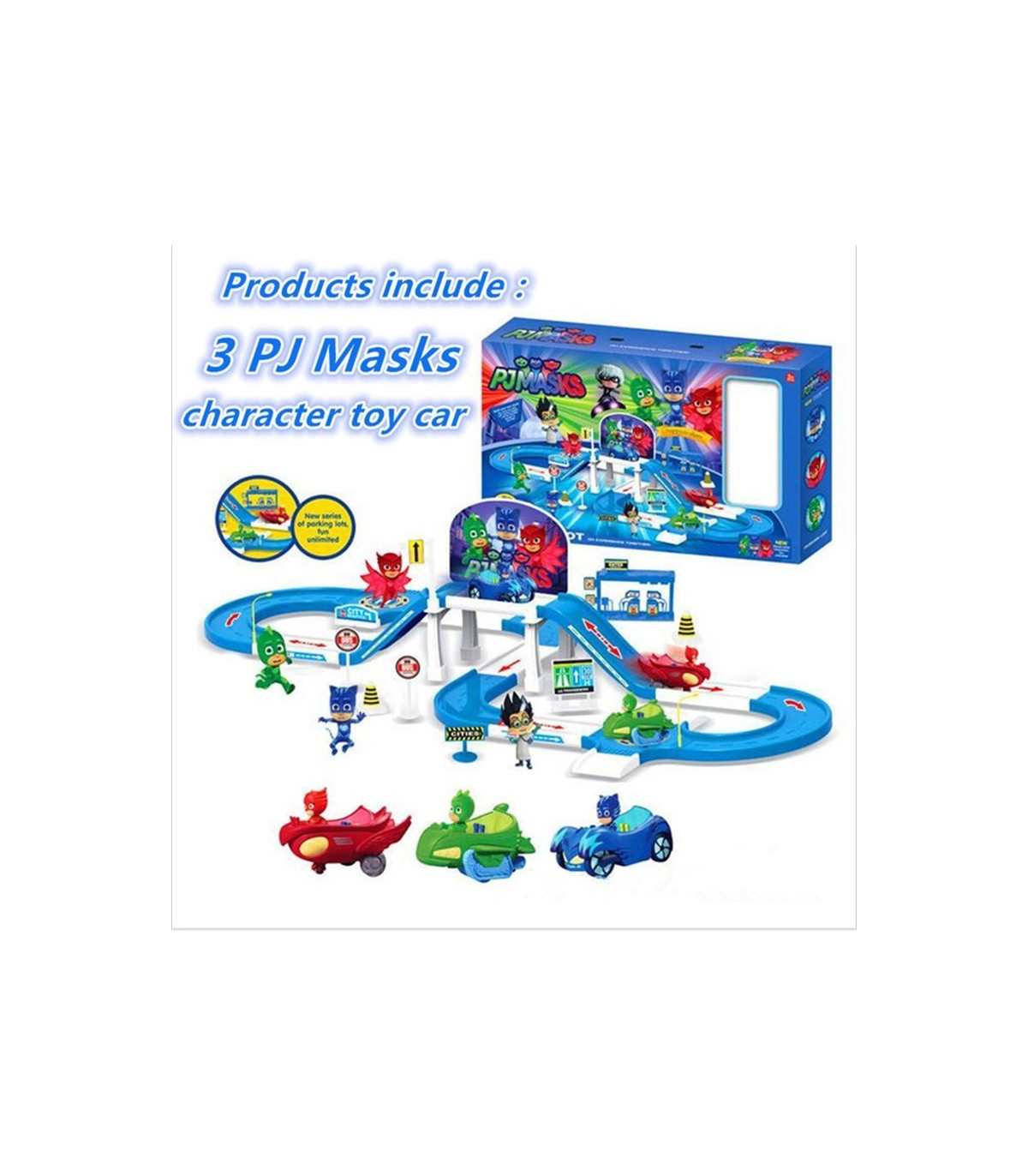 pj mask Centro de Comando de aparcamiento coche caracteres catboy owlette gekko