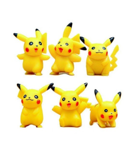 lote de 6 figuras de pokemon pikachu