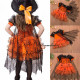 disfraz halloween brujita naranja  para niñas