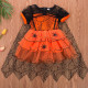 disfraz halloween brujita naranja  para niñas
