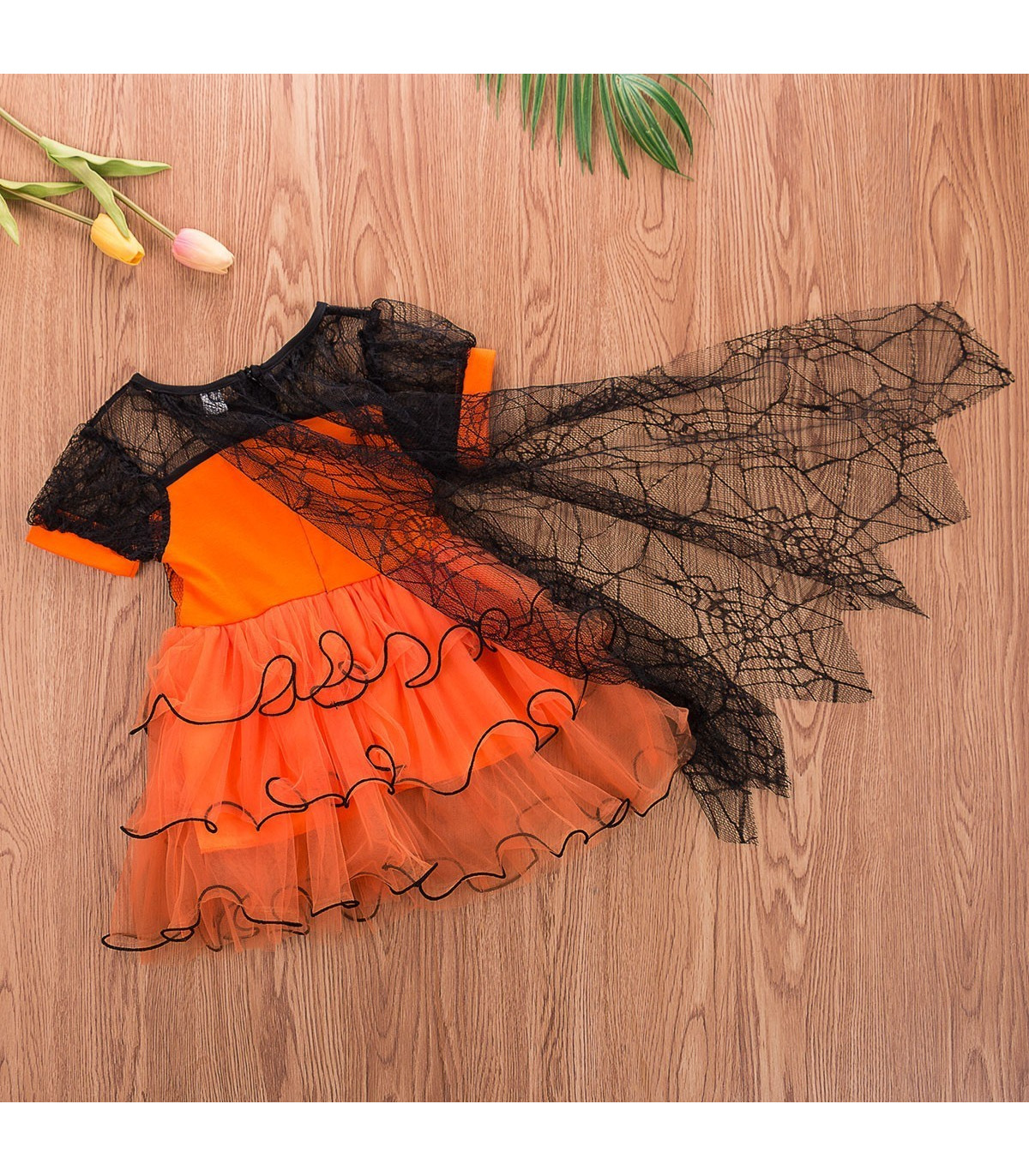 disfraz halloween brujita naranja  para niñas