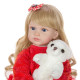 muñeca reborn  rubia pelo largo de 60cm