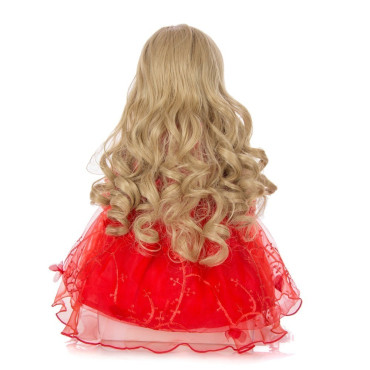 muñeca reborn  rubia pelo largo de 60cm