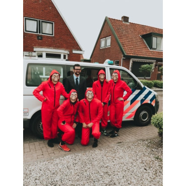 disfraz la casa de papel adulto  con máscara