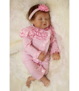 bebe reborn flor de 55cm  niña