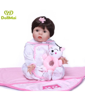 bebe reborn de 55cm que parpadea