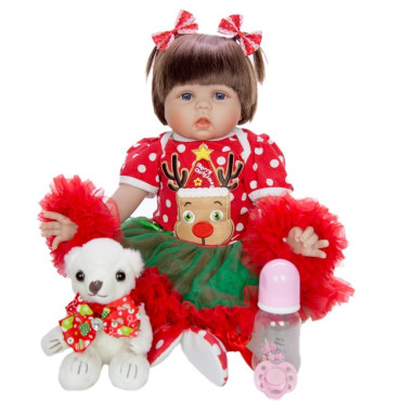 bebe reborn especial navidad de 55cm