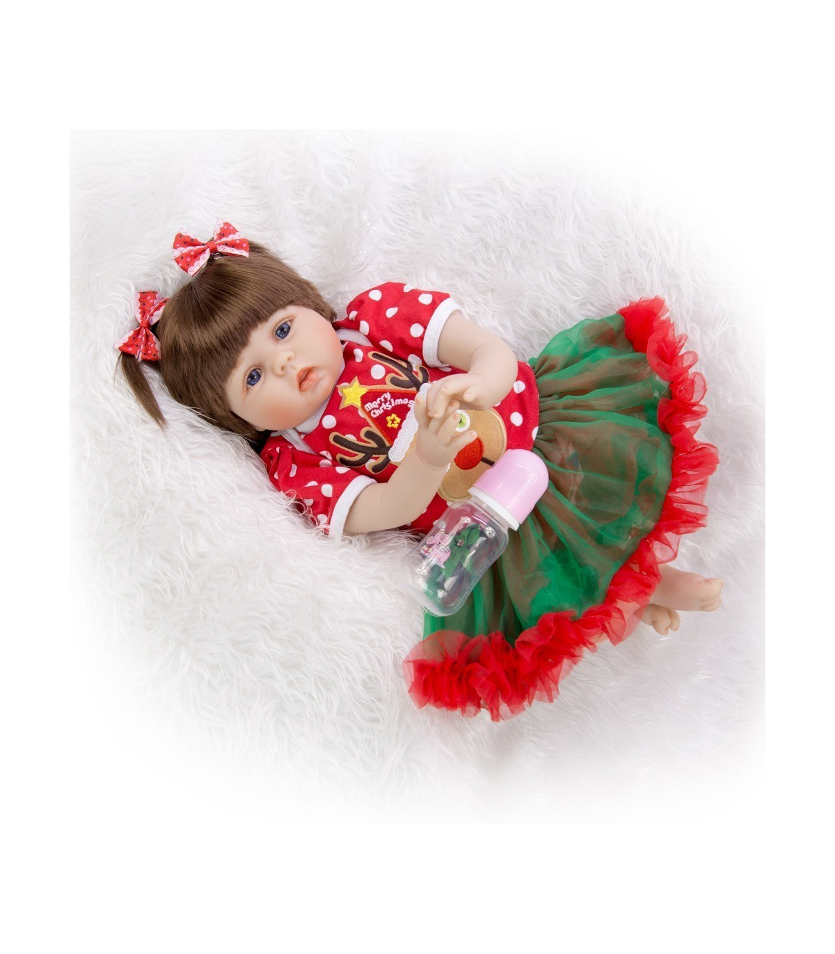 bebe reborn especial navidad de 55cm