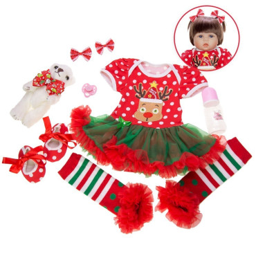 bebe reborn especial navidad de 55cm