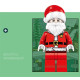 escena de santa claus  con bloques compatibles con grandes marcas