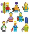 lote de 8 figuras de los simpsons bloques Homer Marge Bart Lisa Maggie Compatible con las grandes marcas
