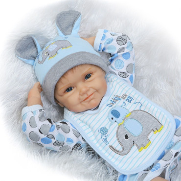 bebe reborn niño de 55cm sonriente