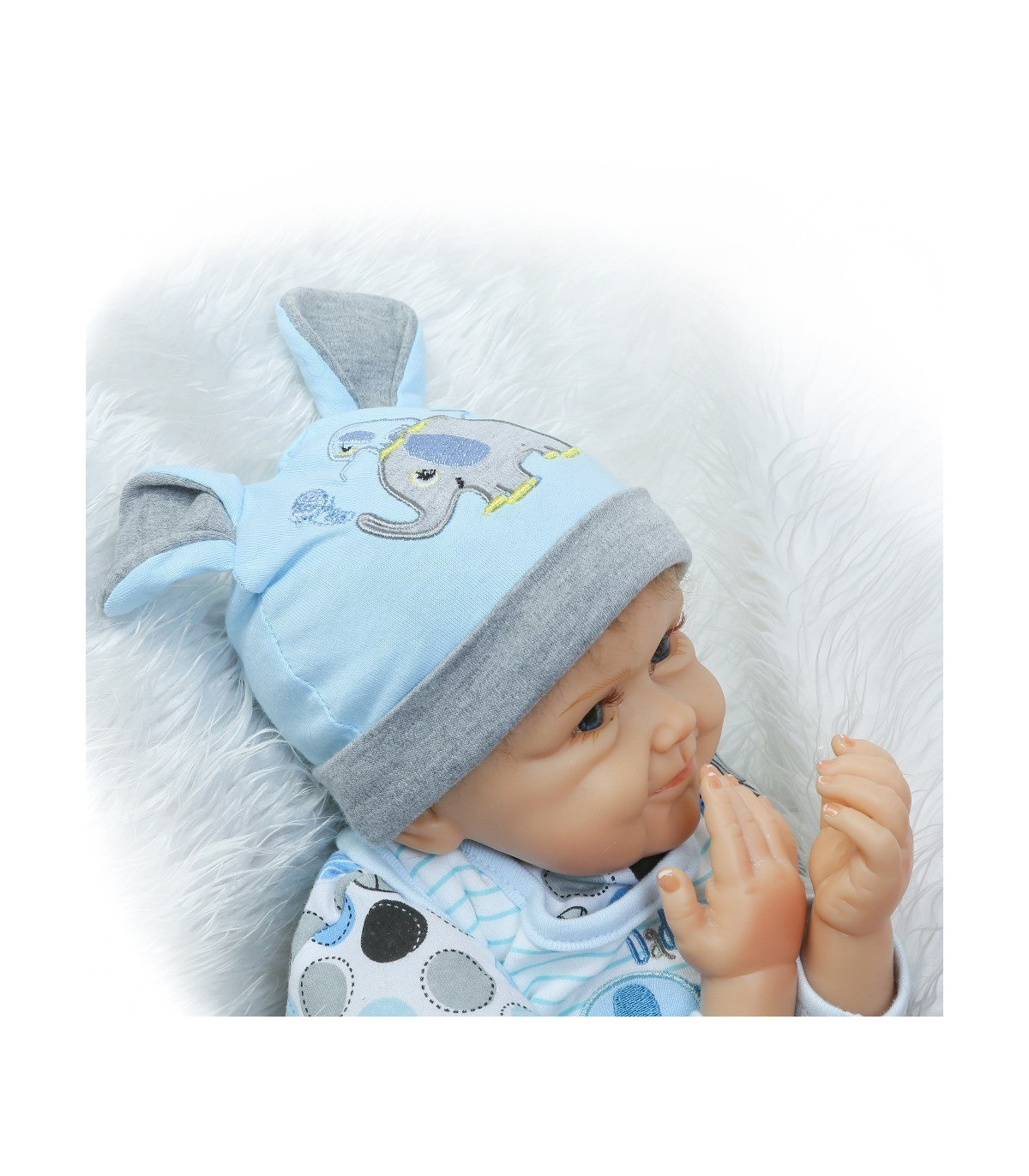 bebe reborn niño de 55cm sonriente