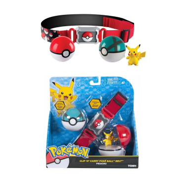 Inicio   cinturon pokemon con dos pokeball y   2 figuras Conviértete en el entrenador más guay del lugar con tu propio cinturón 