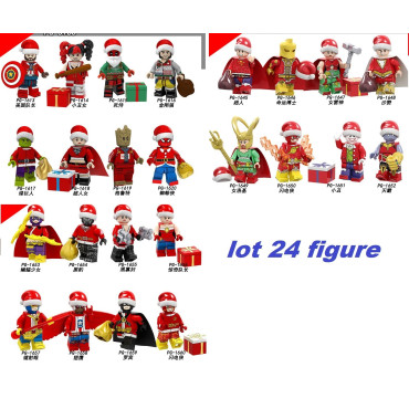 bloques de construcción de Navidad modelo Santa Claus figuras Grinch Joker Deadpool Darth juguetes